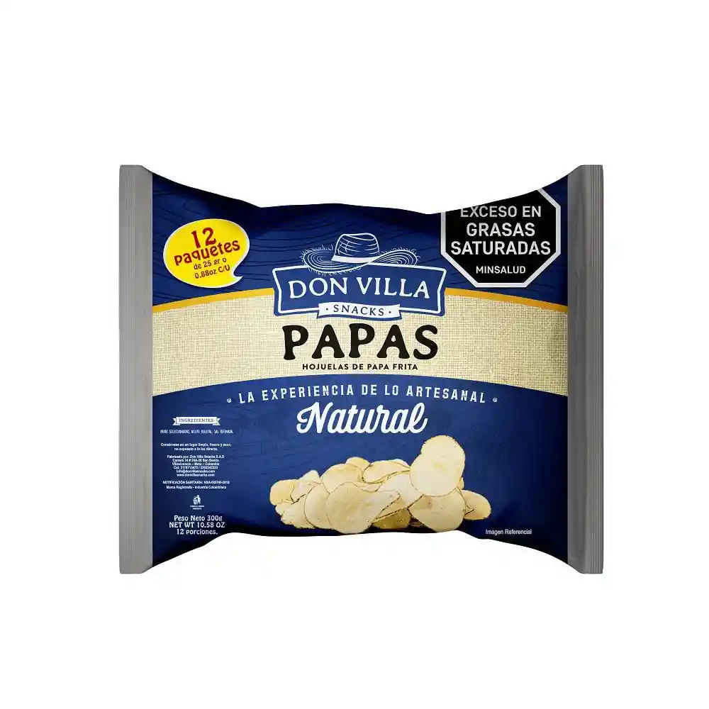 Papa Don Villa Snacks Papas Natural (300 Gr)
