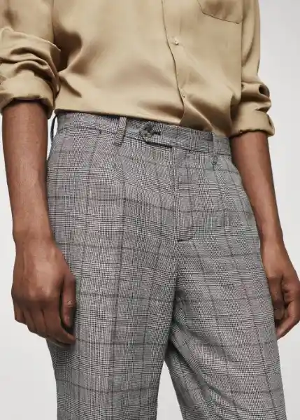 Pantalón Vietri Gris Talla 46 Hombre Mango