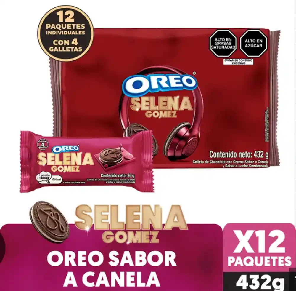 Galleta Oreo Canela Selena X12