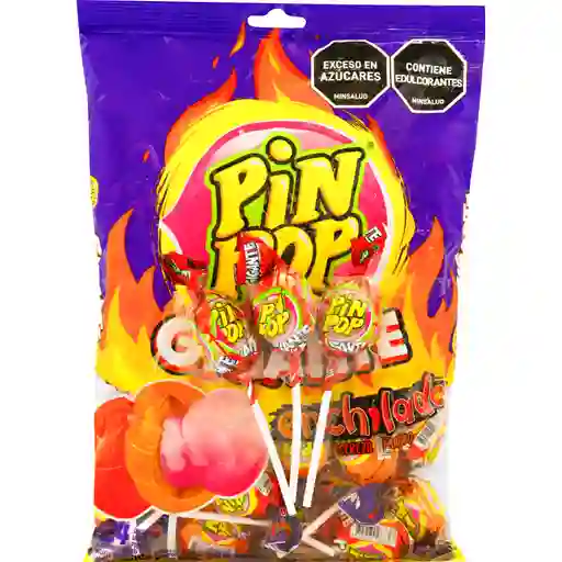 Pin Pop Caramelo Duro Chupeta Gigante Enchilado