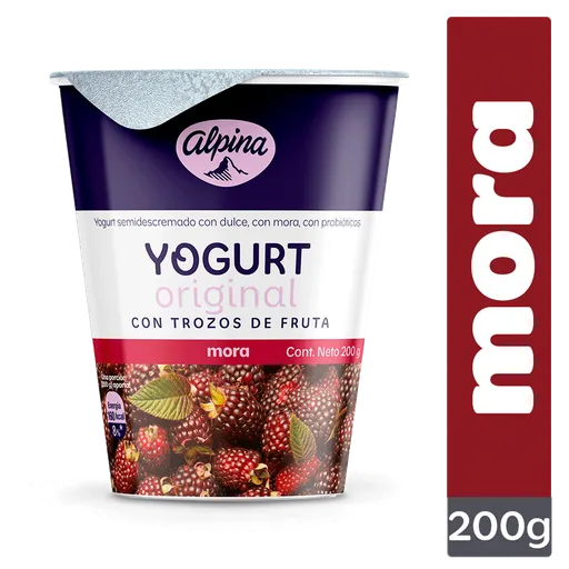 Yogurt Original Alpina Mora Vaso