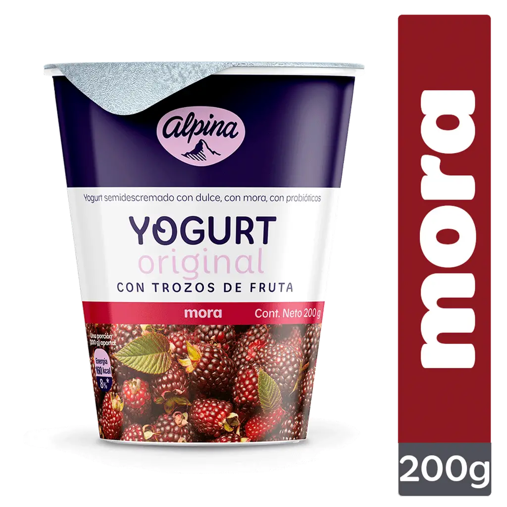 Yogurt Original Alpina Mora Vaso