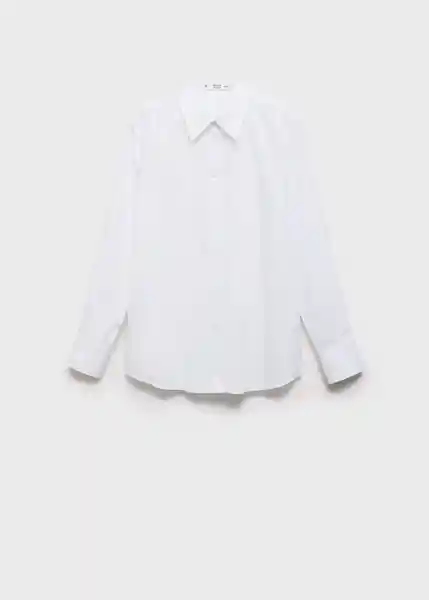 Camisa Regu Off White Talla L Mujer Mango