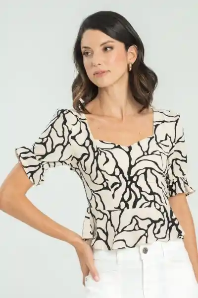 Blusa Whaot Color Marfil Talla XS Ragged