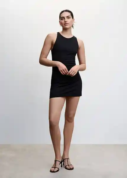 Vestido Pimpi Negro Talla S Mujer Mango