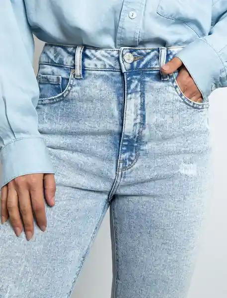 Jean Mujer Azul Índigo Medio Talla 10 493F053 Naf Naf