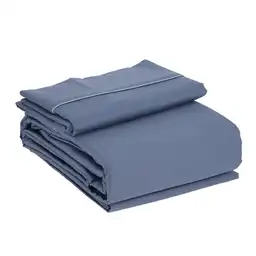 Set Sábanas 240 Hilos Sencillo Azul Diseño 0007 Casaideas