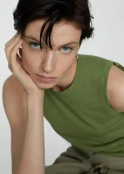 Top Gales Verde Talla Xs Mujer Mango