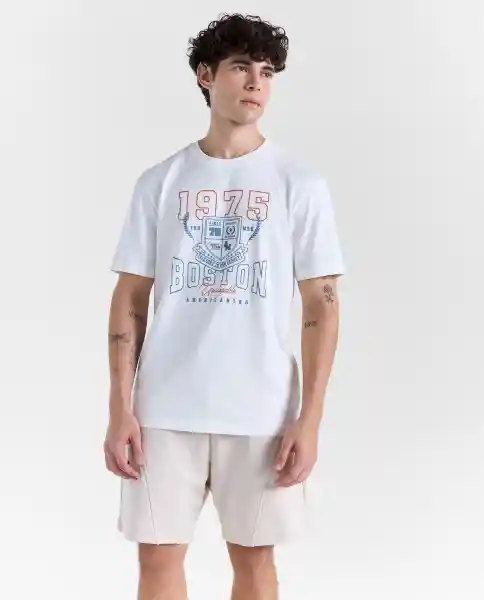 Camiseta Hombre Crudo Talla L 849G004_CRU110606 Americanino