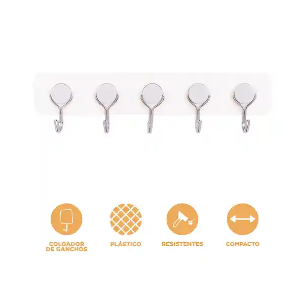 Gancho Adhesivo de Riel Serie Gris Miniso