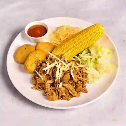 Desgranado pollo desmenuzado + maiz