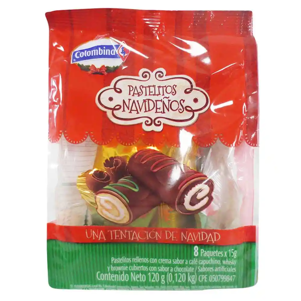 Colombina Pastelitos Navideños Rellenos con Crema