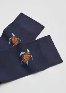 Calcetines Tortoise Navy Talla 45 Hombre Mango
