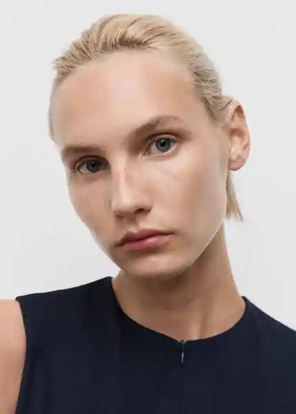 Top Brin Navy Talla L Mujer Mango