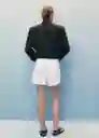 Short Skort Blanco Talla XS Mujer Mango