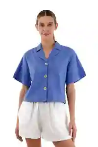 Camisa Charlize Azul Claro Talla S Mercedes Campuzano