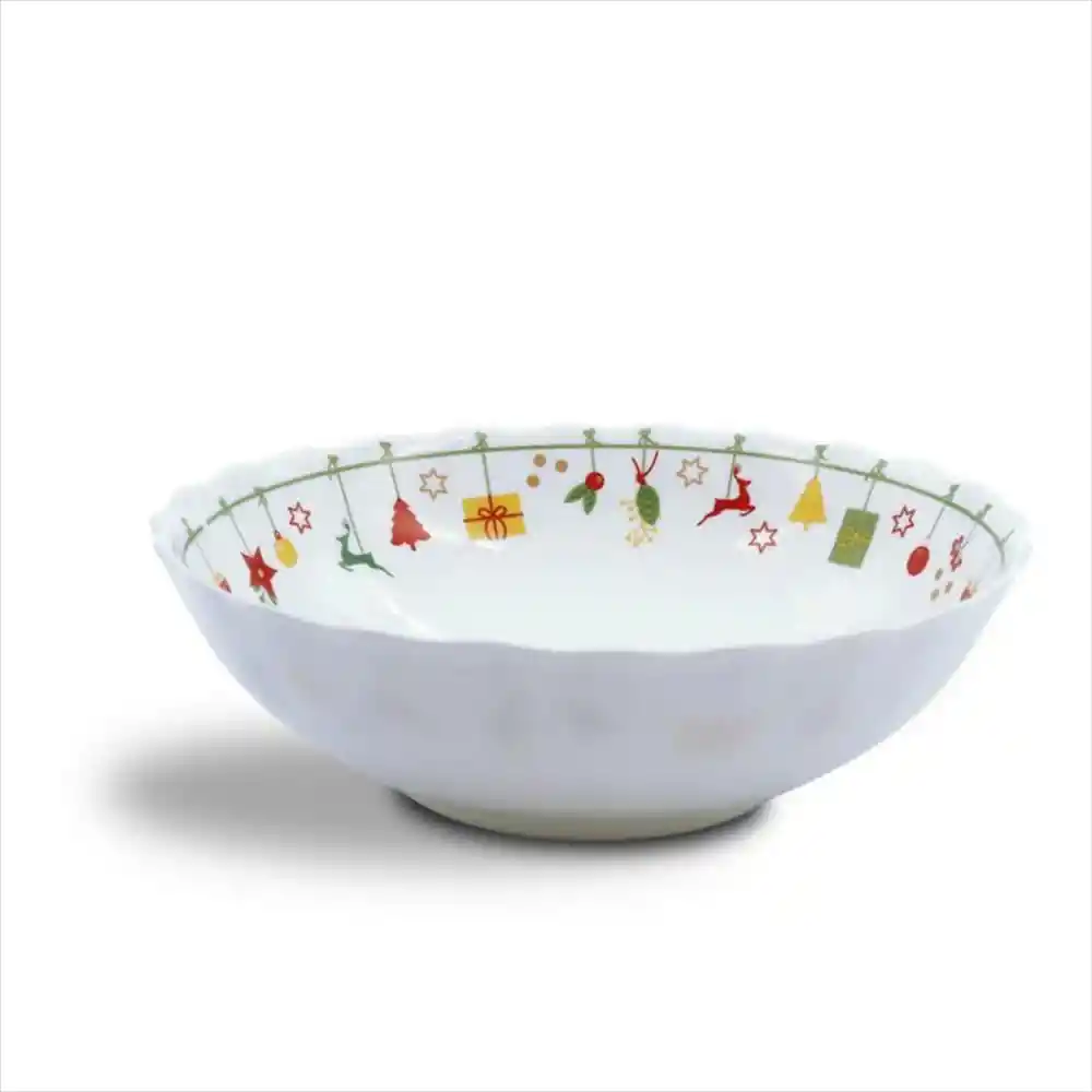 Home Elements Vajilla Navidad Blanco Hew-1601