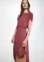 Vestido Bella-A Vino Talla S Mujer Mango