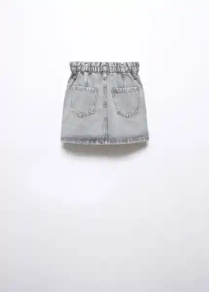 Falda Cindy5 Tejano Gris Talla 14 Niña Mango