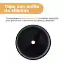 Vaso Plástico Con Tapa Abatible de Letter Negro 500 mL Miniso