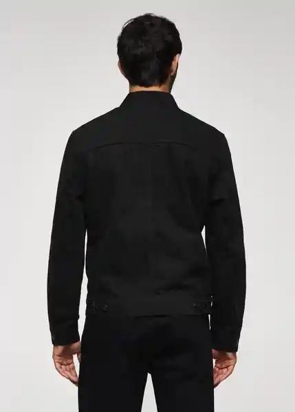 Chaqueta Cazadora Ryan Tejano Negro Talla M Hombre Mango