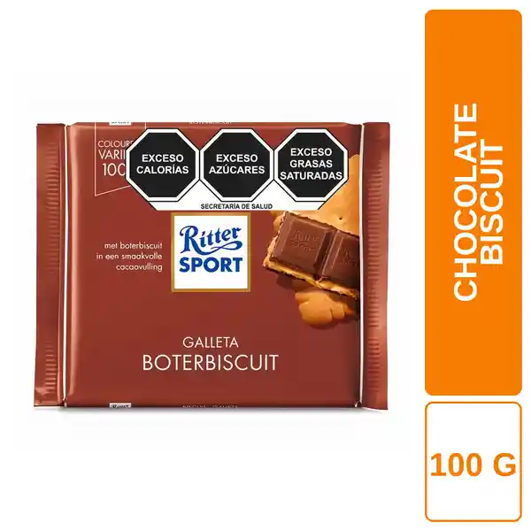Ritter Sport Chocolate Con Leche Y Galleta 100 grs