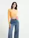  Camisa Tejido Not Naranja Postre Claro Mujer Talla L Naf-Naf 