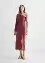 Vestido Jacquard Granate Talla 21 Teen Niñas Mango