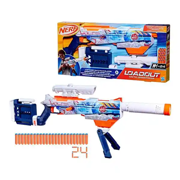 Nerf Juguete Lanzador Loadout Artic Zerostriker 24 Dardos
