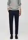 Pantalón Bologna Navy Talla 40 Hombre Mango