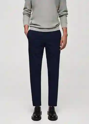 Pantalón Bologna Navy Talla 40 Hombre Mango