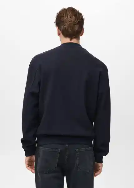 Buzo Sudadera Alludiab Navy Talla M Hombre Mango