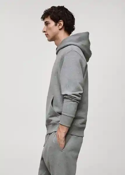 Buzo Sudadera Bono Gris Medio Vigoré Talla M Hombre Mango