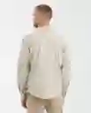 Camisa Utility Long Café Khaki Claro Talla M Chevignon