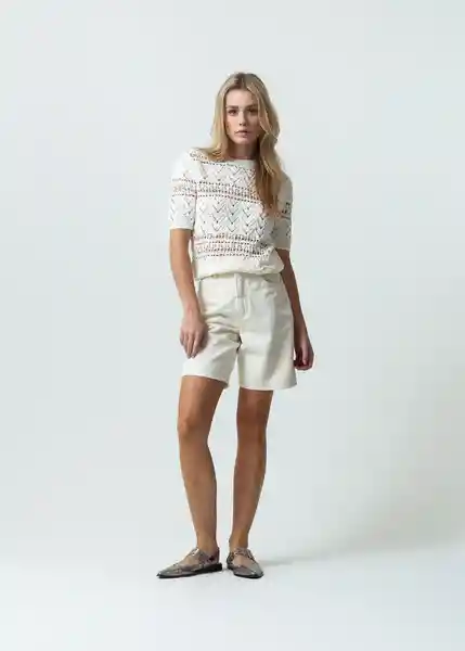 Saco Tejido Mujer Crudo Puro Claro Talla S 582G034 Naf Naf