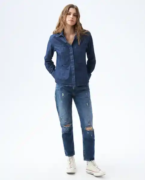  Camisa Mujer Azul Talla Xl 312E001 AMERICANINO 