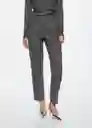 Pantalón Anna Gris Talla 36 Mujer Mango