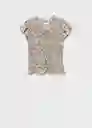Blusa Bianca Offwhite Talla 20 Teen Niñas Mango