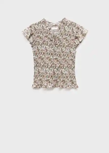 Blusa Bianca Offwhite Talla 20 Teen Niñas Mango