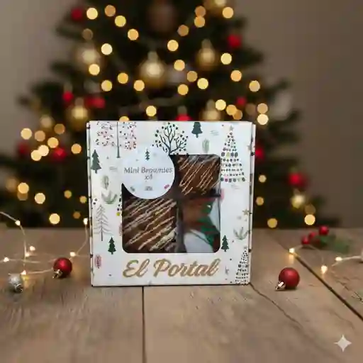 Mini brownies caja x 4 unidades