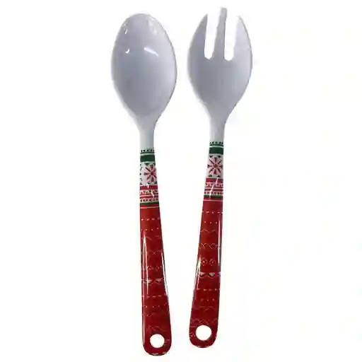 Set Utensilio Navideño Rojo Blanco/Dorado 1807800149 Finlandek