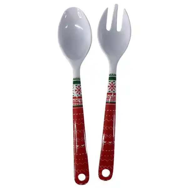 Set Utensilio Navideño Rojo Blanco/Dorado 1807800149 Finlandek