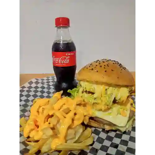 Cangreburguer con Papas y Gaseosa