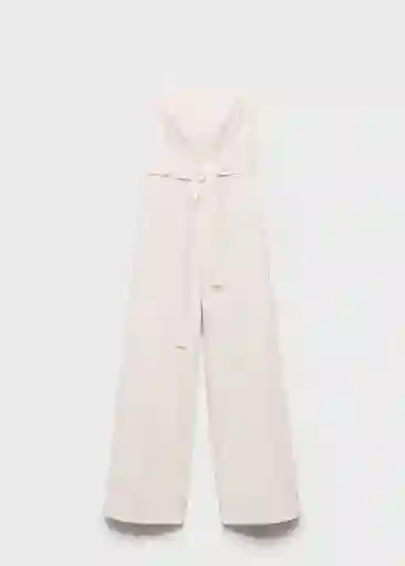 Enterizo Cally Blanco Talla M Mujer Mango