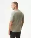 Camiseta Básica Cuello U Verde Myrica Oscuro M Chevignon