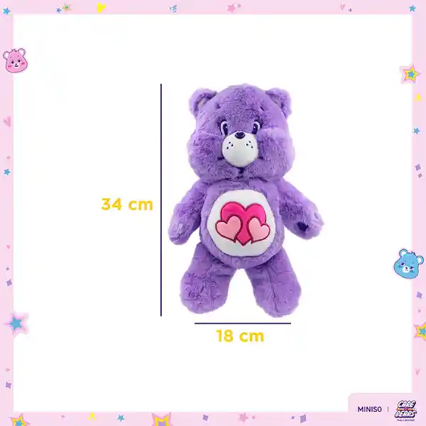 Peluche Serie Care Bears Morado Miniso