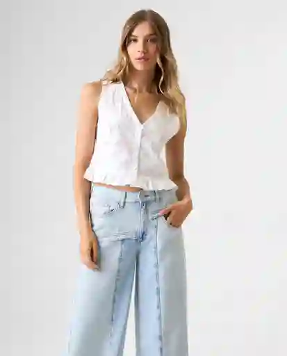 Camisa Mujer Blanco Talla M 612G008_BLA110601