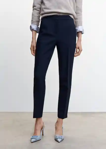 Pantalón Formal Navy Talla 46 Mujer Mango