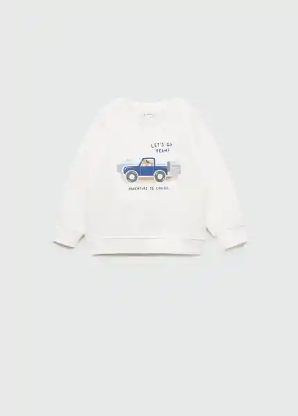 Sudadera Car Offwhite Talla 72 Niños Mango