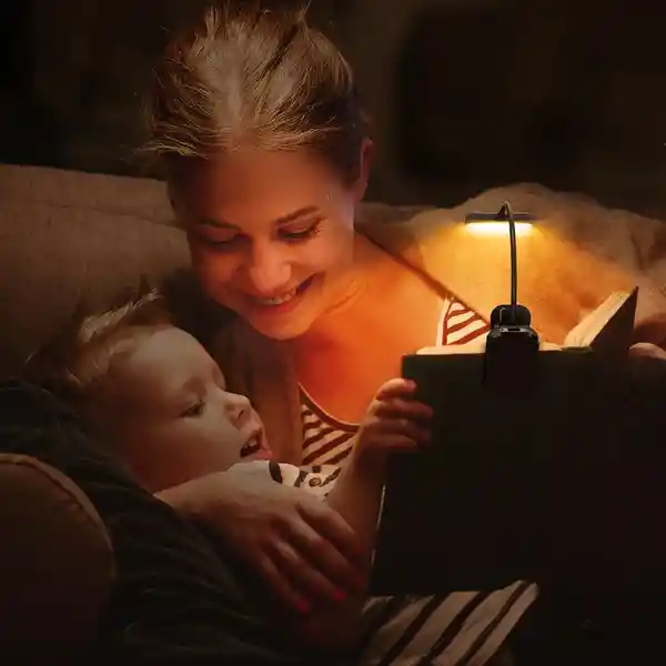 Glocusent Luz de Lectura Con Clip Negro
